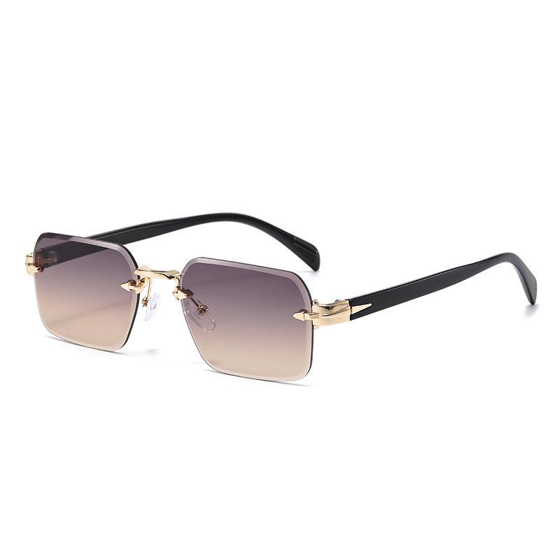 Metal Frameless Sunglasses Hot-Selling Outdoor Metal Hinge Quality Glasses Men'S And Women'S Trimmed Sunglasses