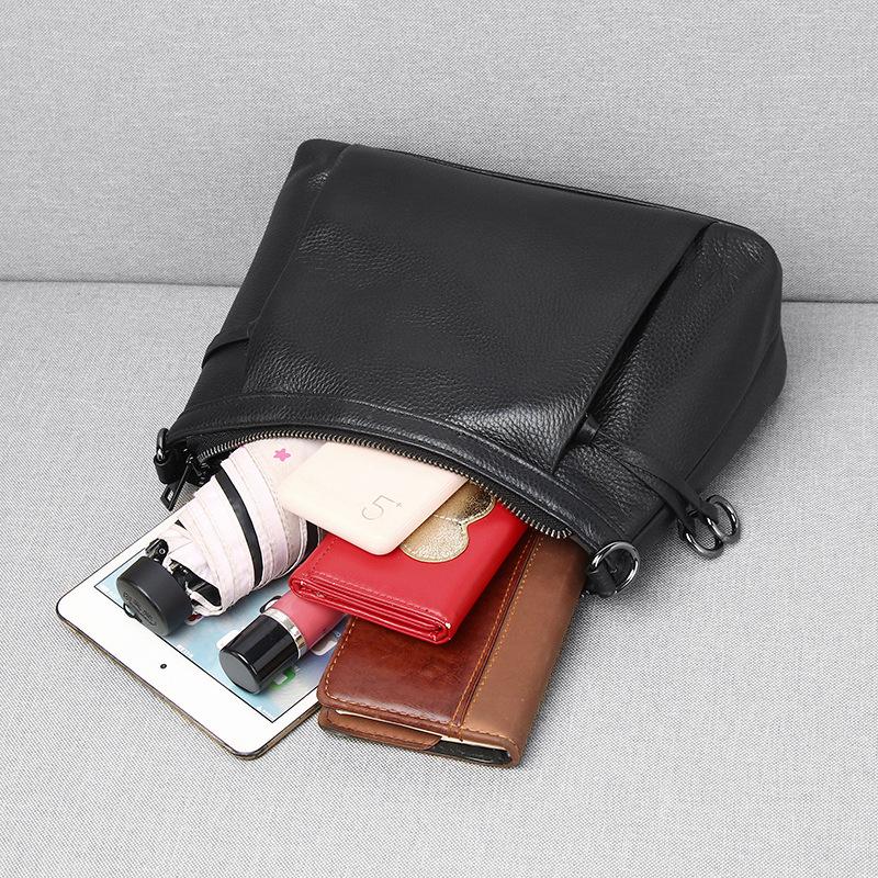 Сумка подмышкой, первый слой из коровьей кожи, модная сумка, натуральная кожа, одно плечо, через плечо, портативная, повседневная, мягкая кожаная сумка для мам среднего возраста, маленькая сумка