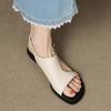Модные лаконичные сандалии-гладиаторы, ретро сандалии ручной работы, летние новые сандалии из спилковой кожи с открытым носком, женские балетки, повседневные удобные женские сандалии