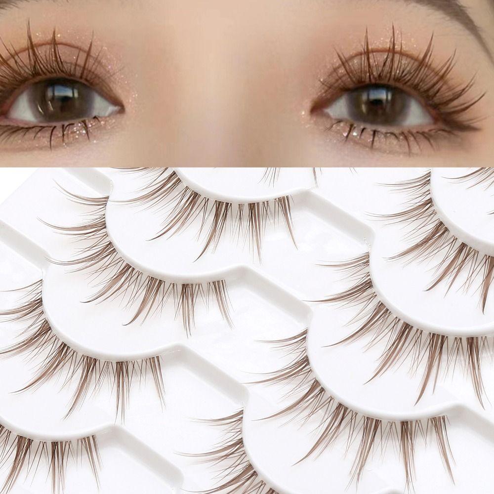 10 Pairs 3D Manga Lashes Natural Look Dramatic Anime Lashes Fashion Spiky Lashes  for Women