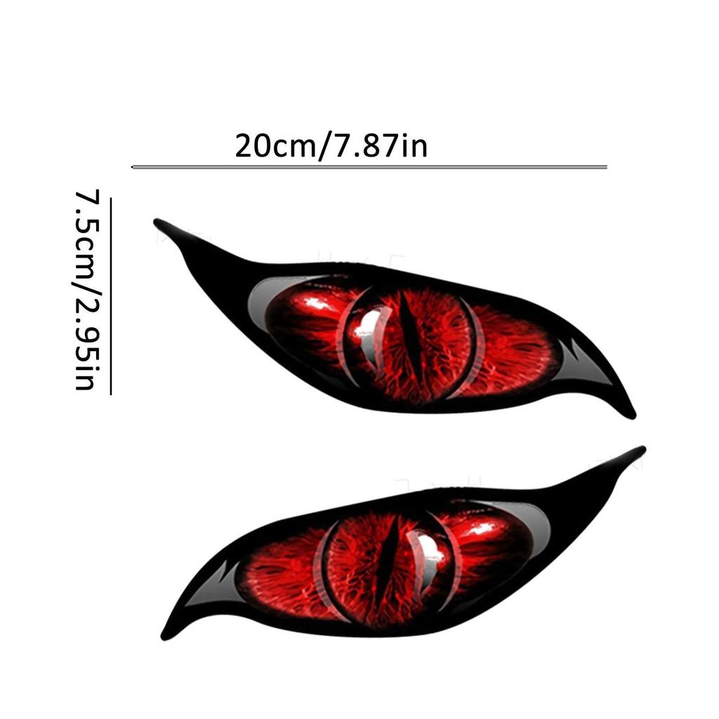 Car Eye Sticker, Scary Eyes Reflective Decal Mirror Cover,Scary Eyes Reflective Car Sticker Cover
