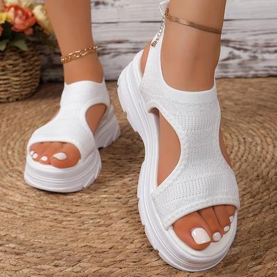 Модные летние женские сандалии с вырезами, на платформе, женская обувь, модные сандалии с открытым носком и поддержкой свода стопы, женские новые сандалии на толстой подошве, спортивные сандалии