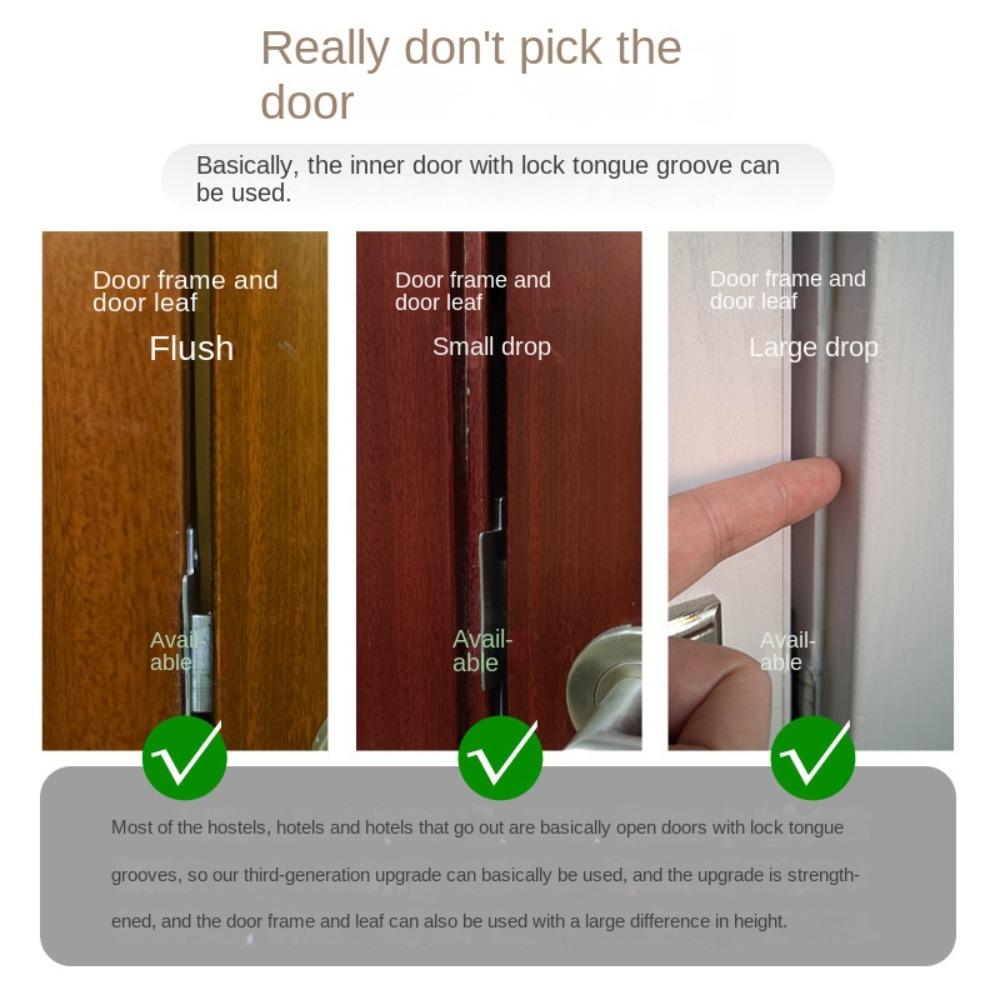 Дверной замок из нержавеющей стали, самооборона, пряжка, замок, дверной стопор, дорожный замок