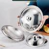 Round Pot Cover Stainless Steel Wok Pan Lid Durable Cookware Parts  Kitchen Accessories