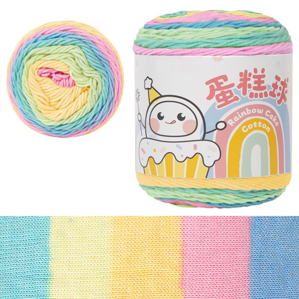 Knitting Yarn Gradient Cake Yarn Soft Yarn Gradient Crochet Yarn Cotton Yarn Fairyland Rainbow Yarn Knitting Accessories