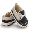 Baby Girl Boy Shoes Newborn Canvas Solid Lace-up First Walker Decoration Soft Sole Anti-Slip Kids