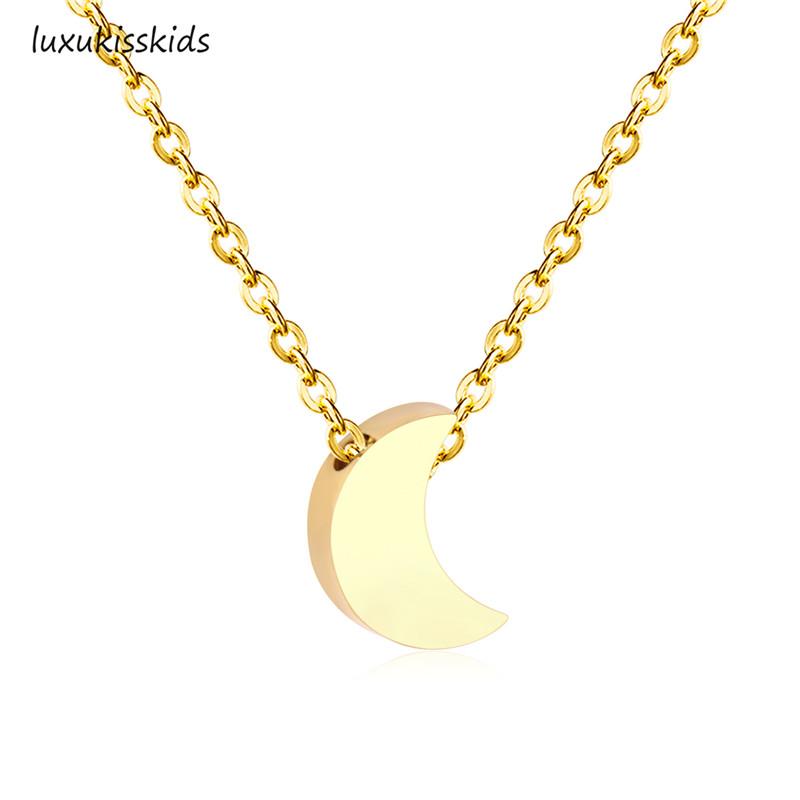 LUXUKISSKIDS сердце звезда луна кулон ожерелья крошечные подвески колье из нержавеющей стали для женщин/девочек свитер Y2K ювелирные изделия в стиле бохо ожерелья