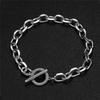 Trendy Stainless Steel Charm Bracelet with OT Buckle
