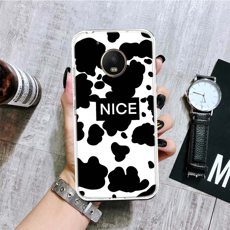 Милый чехол для телефона с изображением молочного скота и коровы в крапинку для Motorola Moto G9 G8 G7 G6 G5 E6 E5 E4 Plus Play Power One Action Macro Coque