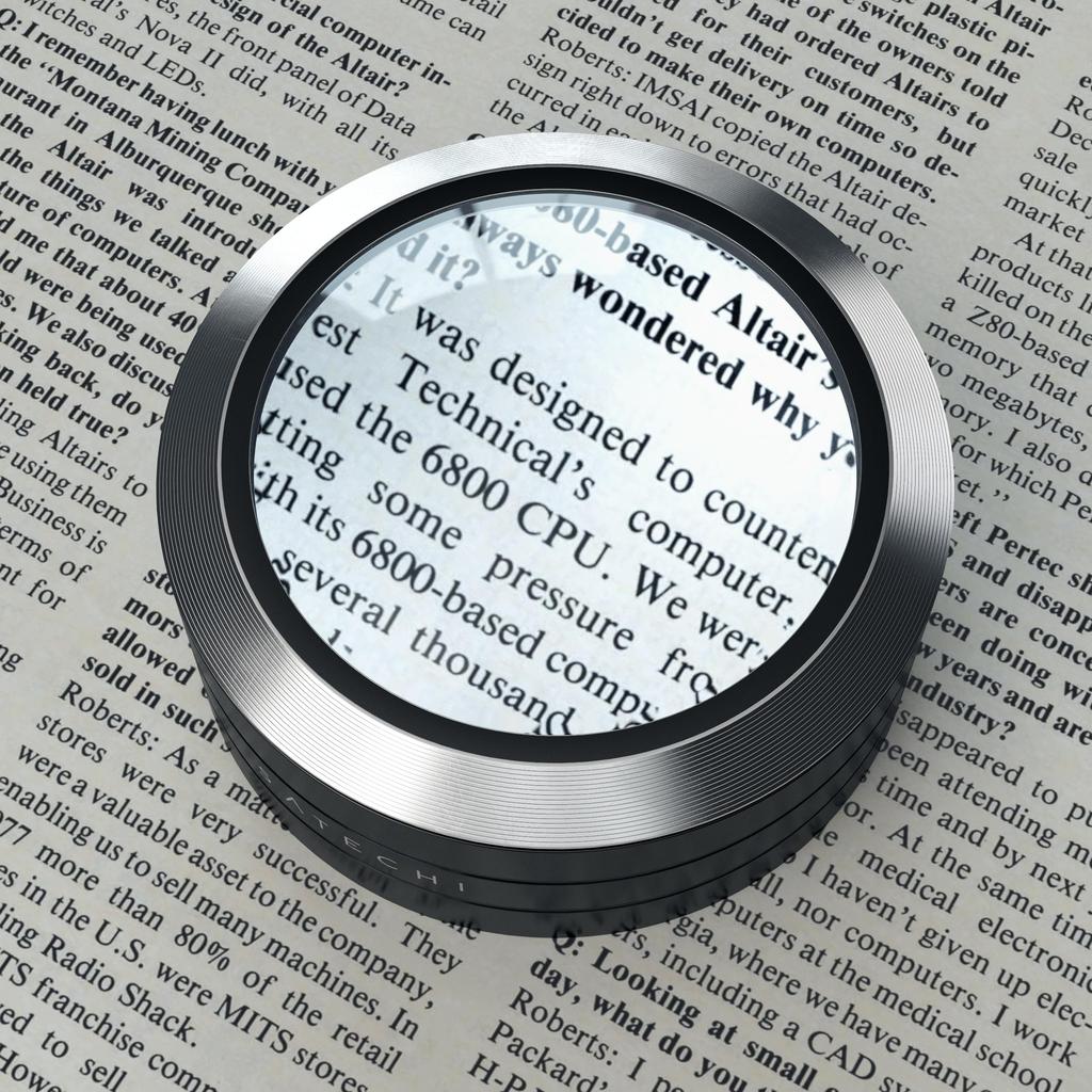 SATECHI ReadMate Светодиодный настольный увеличитель с увеличением до 5x, Чехол для переноски в комплекте - (черный)