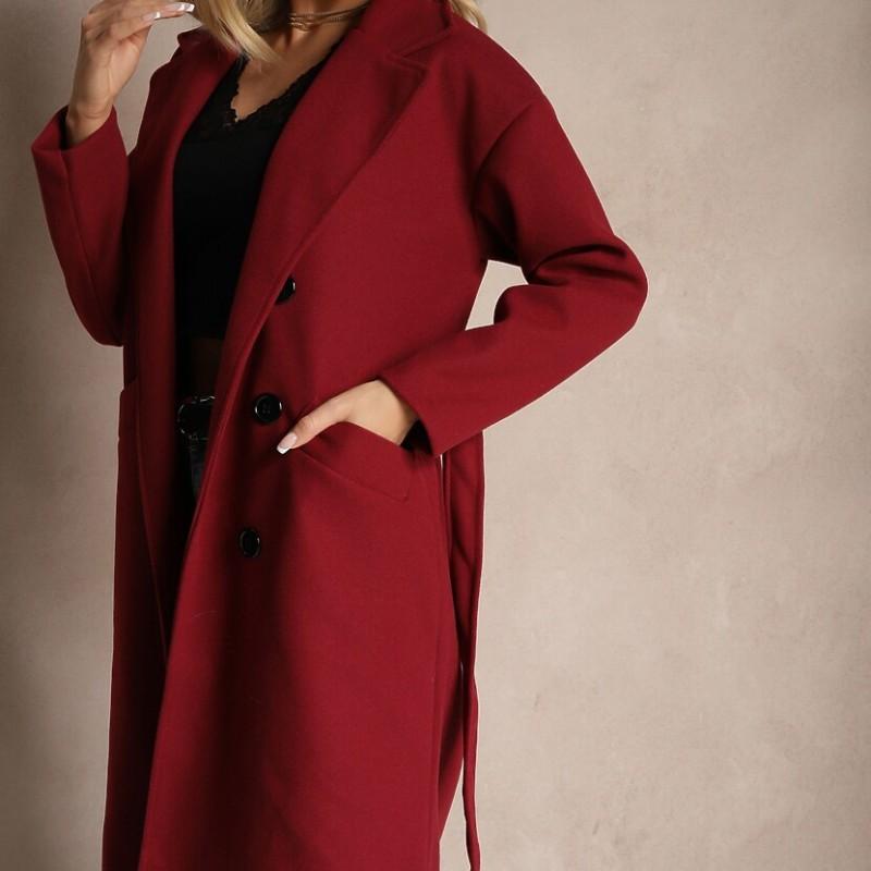 2025 Fall Winter Double Breasted Wool Blend Coat Women Warm Lined Real Pockets