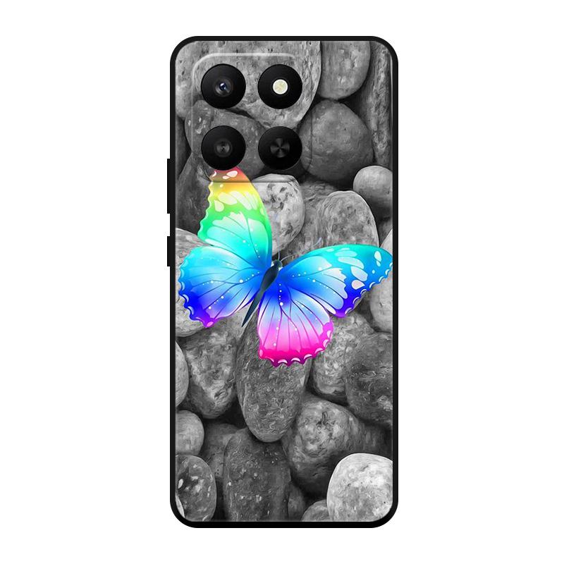 Чехол для Honor X7D HonorX7D Тонкий Мягкий ТПУ Черный Матовый Модный Милый Чехол для Телефона Для Honor 400 Smart 5G Чехол Защитные Оболочки