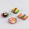 4Pcs/set Cartoon Food Sushi Handmade Crafts Miniatures Mini Figures Micro Landscape Sushi Doll House Decoration