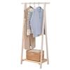 Hagihara Coat Natural Wood with White Rack, Shelf, Wash, MHR-6033NWS
