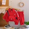 Boys' Embroidered Autumn Two-Piece Sportswear Set - 2025 New Style
