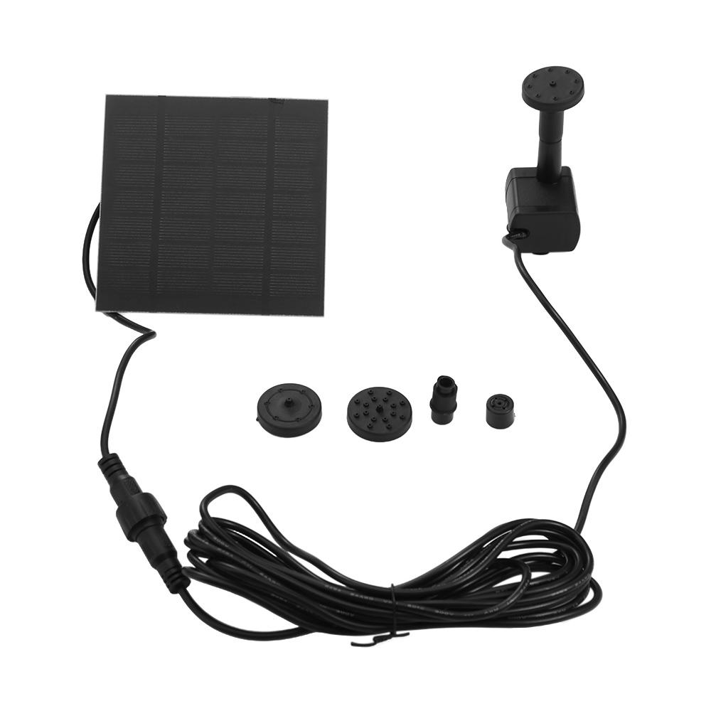 Комплект солнечной панели Мини солнечная панель Водяной насос 4 насадки Бесщеточный насос для солнечного фонтана постоянного тока DIY 200 л/ч Солнечный водяной фонтан Пруд