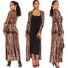 European and American Women's Sequin Long Dress Cardigan for Parties and Performances
