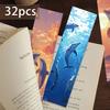 32pcs, Jumping Whale Bookmark, suitable for back-to-school season, Christmas, Halloween, teachers, readers, and birthdays.