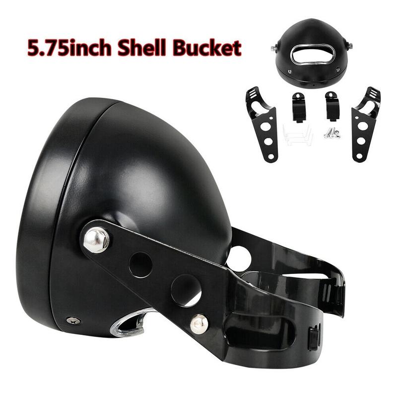 5.75 Inch Headlight Lamp Housing, Universal Motorcycle Headlight Lampshade with Mounting