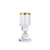 S/M/L Christmas Windproof Candle Holder Glass Crystal Candlestick  for Weddings
