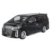1/18 Scale Toyota Alphard Luxury Business Car Alloy Model, Six-door, Cool Sound and Light, Front Wheel Linkage Steering Wheel, Exquisite Car Model