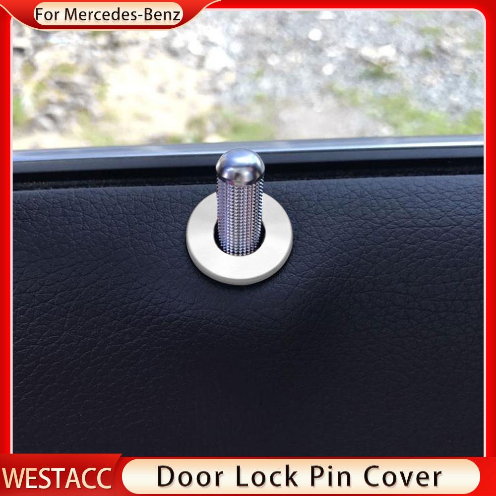4 шт. штифта замка двери автомобиля, декоративная накладка для Mercedes Benz CE GLA GLC Class W205 W213 X253 C292 C63