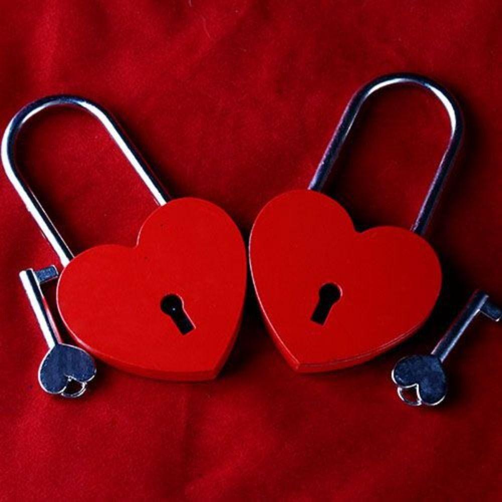Портативный любовный замок романтический металлический любовный замок пара одинарный сердечный замок шкатулка для украшений