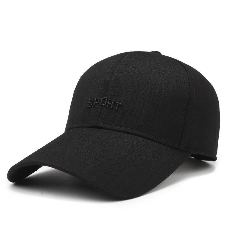 Fade-resistant hats for middle-aged and older men: new-style long-brimmed baseball caps for sun protection and a youthful, fashionable look