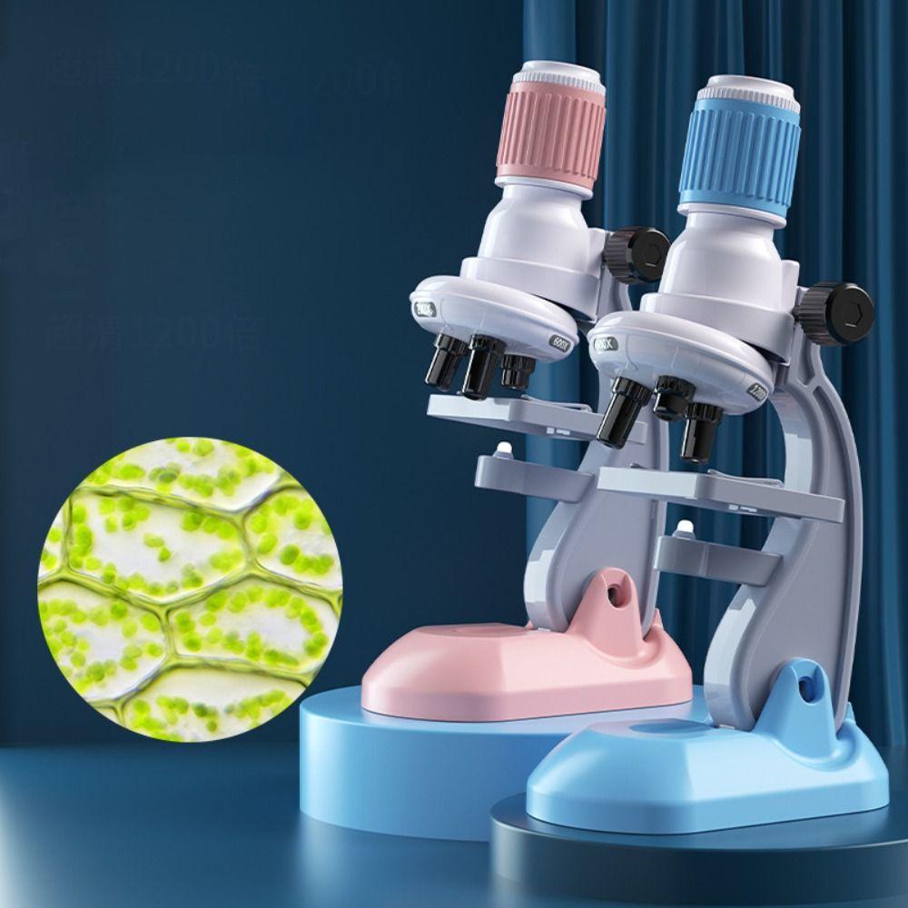 Adjustable Children Microscope Kit HD Child Biological Microscope Toy Pocket Microscope  Home