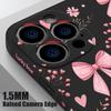 Чехол для iPhone 17 Pro Max Розовый бантик Цветочный узор ТПУ Силиконовый Мягкий чехол Для iPhone 16 Pro Max 15 14 13 12 11 16E Air