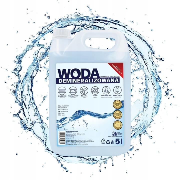 Woda Demineralizowana Woda Destylowana Najwyższa Czystość 20L Premium 4X5L