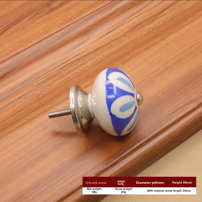 Американская современная керамическая ручка-тыква - круглая, с одним отверстием для шкафов и гардеробов