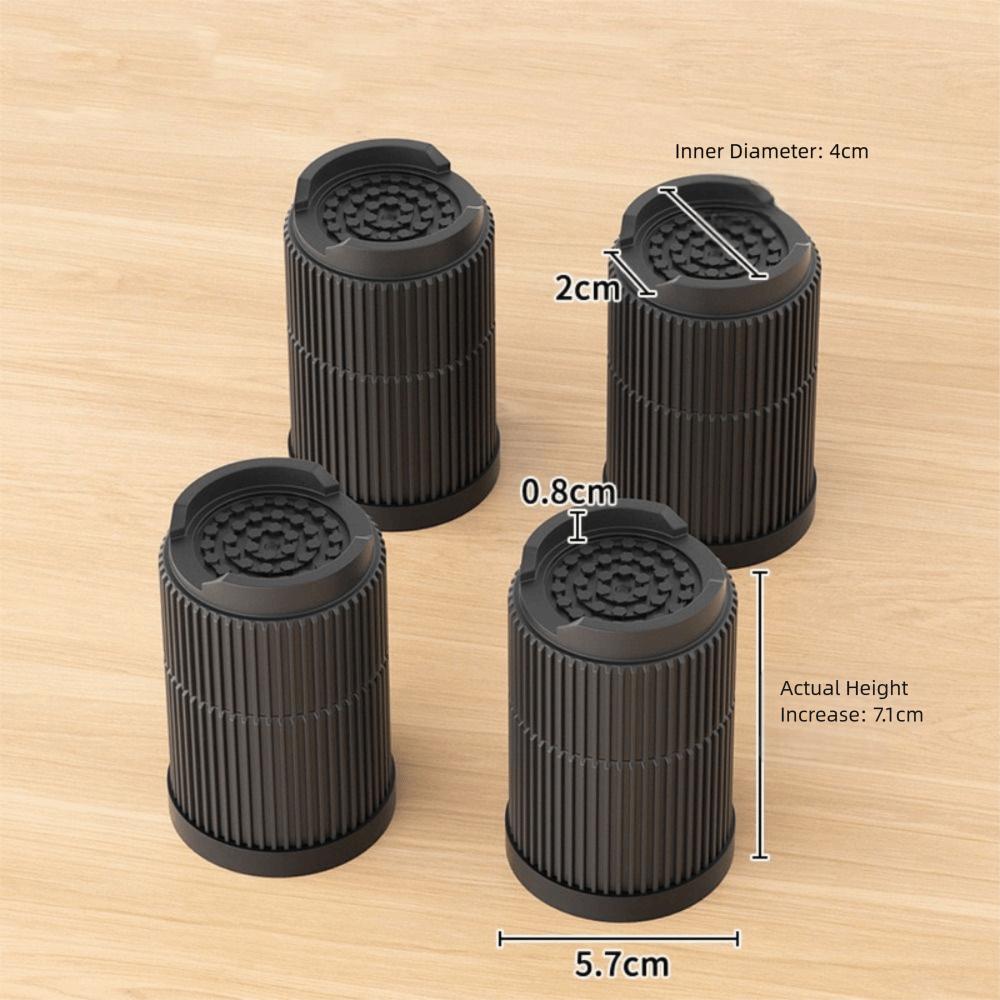 Professional Heavy-Duty Furniture Foot Pad Round Non-slip Bed Lifts Risers Adjustable Silicone Bed Lifter Desk Sofa Chair Legs