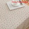 Modern French Country Rectangular Tablecloth Cotton Linen Floral Decor For Dining Room
