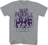 Футболка с логотипом группы Deep Purple, концертная футболка 1972 года, для взрослых, серая, с коротким рукавом, британский рок, винтажный стиль, с графическим принтом