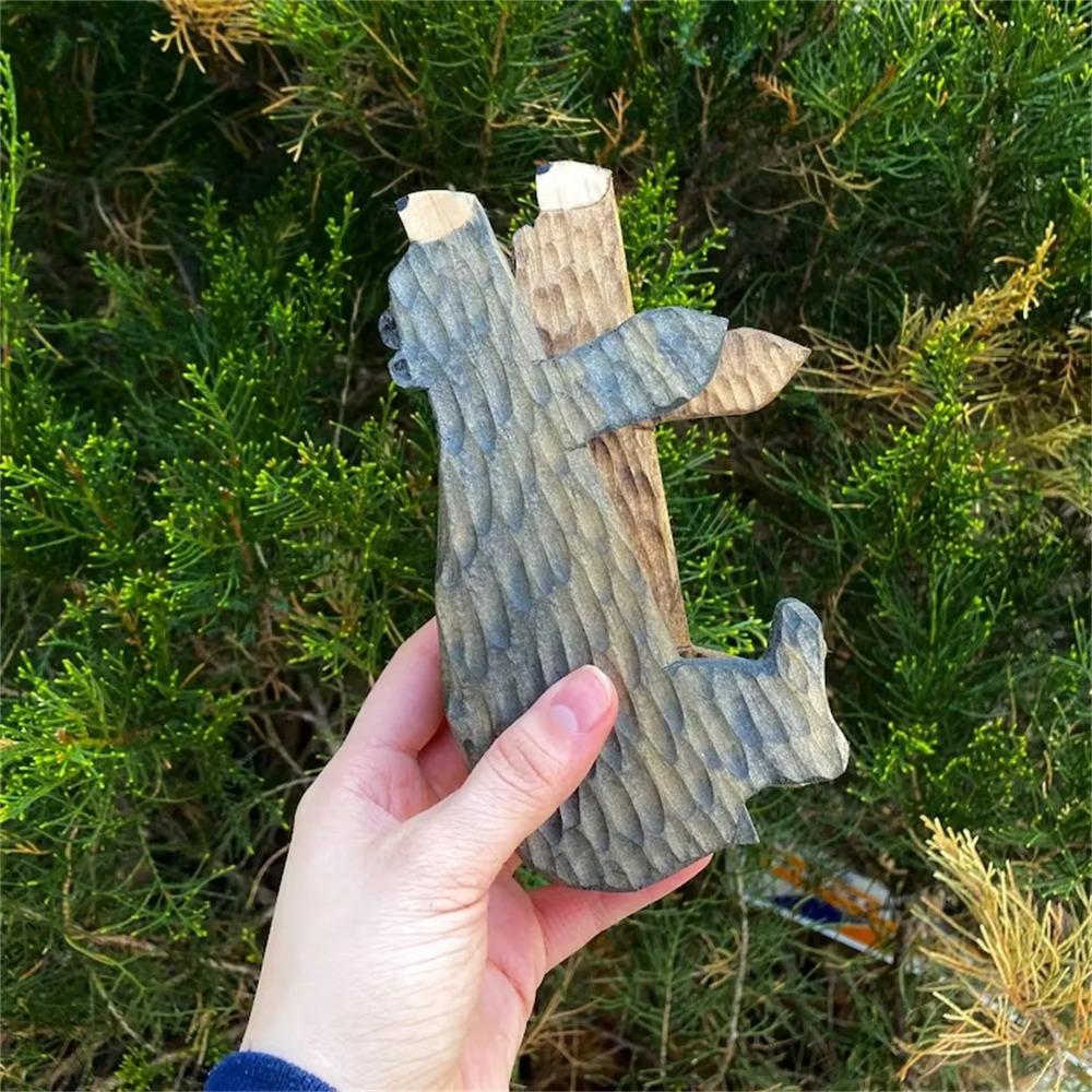 Новое забавное животное, деревянный бурый медведь, украшение на дверь, скульптура дверной рамы в вашем углу, креативная статуя, домашнее искусство, настенный декор