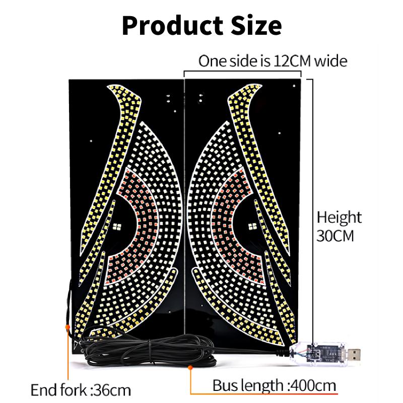 Грузовик Анимация Глаза Дьявола Знак Свет Авто Заднее Стекло Предупреждающий Свет USB Атмосферный Свет Авто Украшения Аксессуары Грузовик