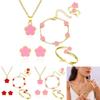 Floral Petals Jewelry Set For Women With Alloy And Plate Material Perfect For Gift Occasions