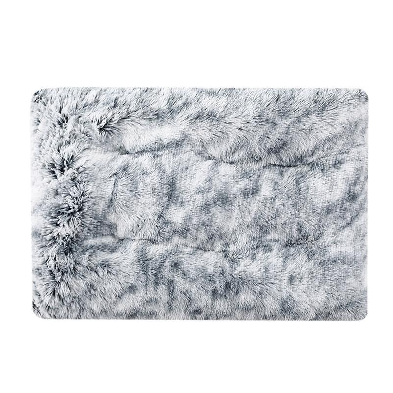 Лежак для собак, длинный, плюшевый, успокаивающий, удобный, искусственный мех, моющийся, коврик для ящика с противоскользящей подложкой для больших и средних собак
