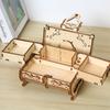 3D Wooden Puzzle Music Box Kit Antique Jewel Box DIY Home Decoration Model Educational Toys Birthday Christmas Gifts