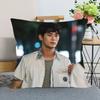 45x45см Наволочка Ким Су Хён Спальня Дом Декоративная Приятный Подарок Наволочка Квадратная На молнии Наволочки Атласная Мягкая Ткань