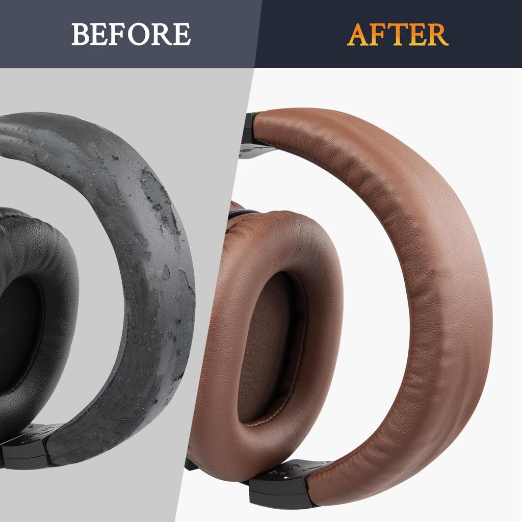 SOULWIT Чехол для оголовья для Audio Technica ATH M40X Защитный чехол для наушников из протеиновой кожи Сменный ремонтный ремешок для головы Сменная лента Кофе M40,