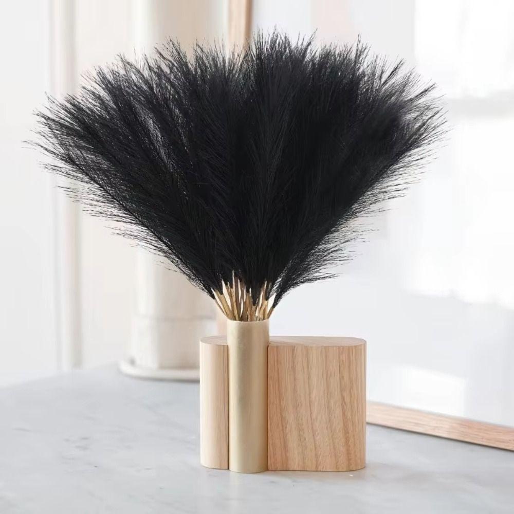 20Pcs Plush Faux Grass Artificial Pampas Grass 50cm/22in Tall Artificial Flowers Vase Filler