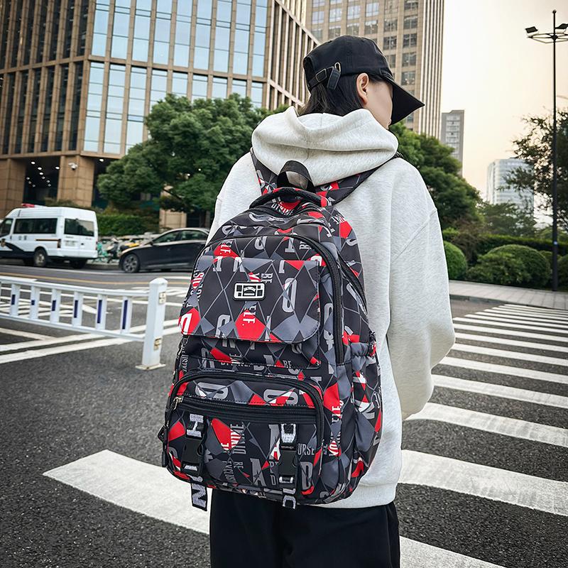 Large Capacity Graffiti Print School Bag Student Backpack Women Men Travel Backpack