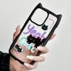 Прозрачный чехол для iPhone16 15 14promax Cat Ear, совместимый и подходящий для 13/12/11 Cartoon Black Cat