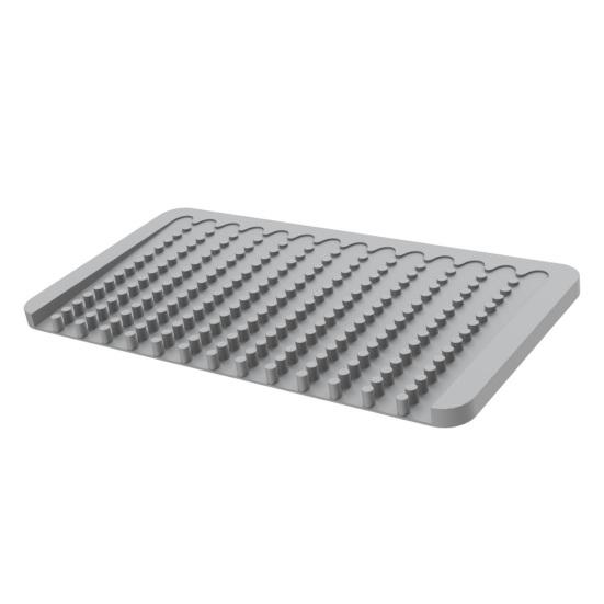 Коврик для сушки посуды Силиконовый Термостойкий Коврик на столешницу Нескользящий Кухонный коврик для сушки Защищает поверхности Предотвращает скопление воды для раковины