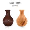 Wood Grain Ultrasonic Humidifier: Large Fog, Colorful LED, Silent Aromatherapy, USB-Powered