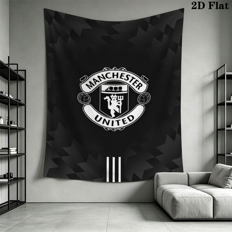 Shiny MUFC CardsWall Hanging Printed Fabric Blanket Decorative Tapestries for Bedroom Living Room Home Decor