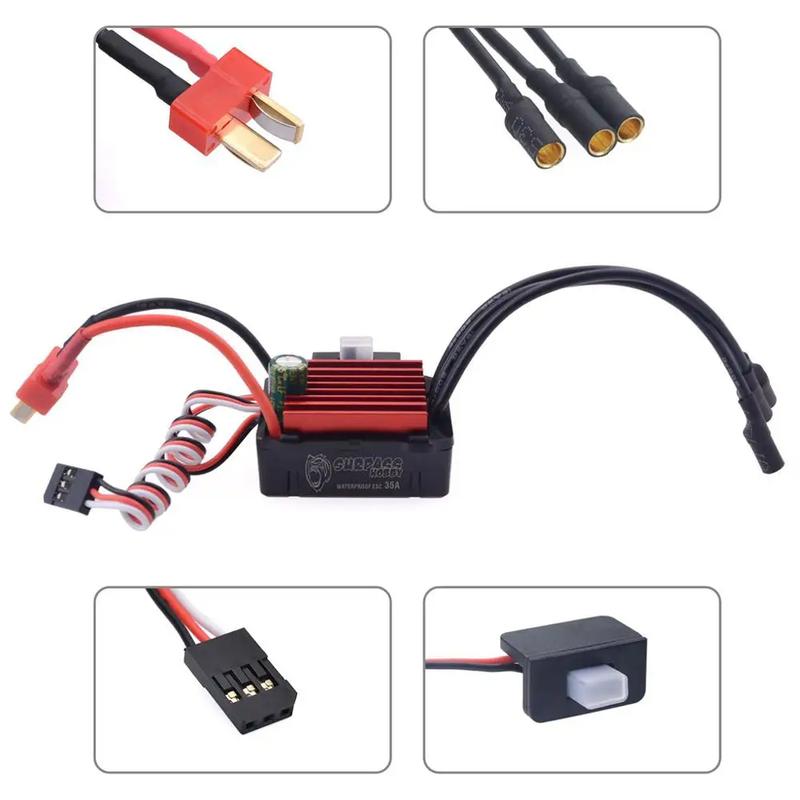 Surpass Hobby 2845 3100KV Waterproof Sensorless Brushless Motor 35A Brushless ESC for 1/12 1/14 1/16 Off-road / Buggy RC Car