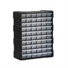TOPIND 60-Grid Parts Cabinet, Parts Storage, Parts Cabinet, Tool Box, Parts Case, with Drawer Stoppers (Black)